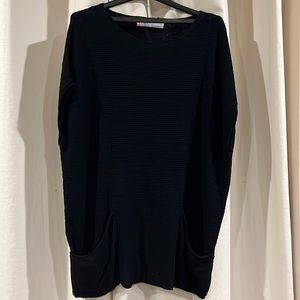 Free People Beach Black Sweater with Pockets Sz‎ S